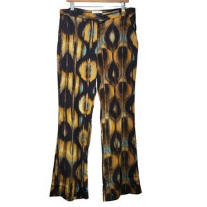 Ba&Sh Sama Floaty Wide Leg Patterned Trousers Brown Womens's Size US10 (42)